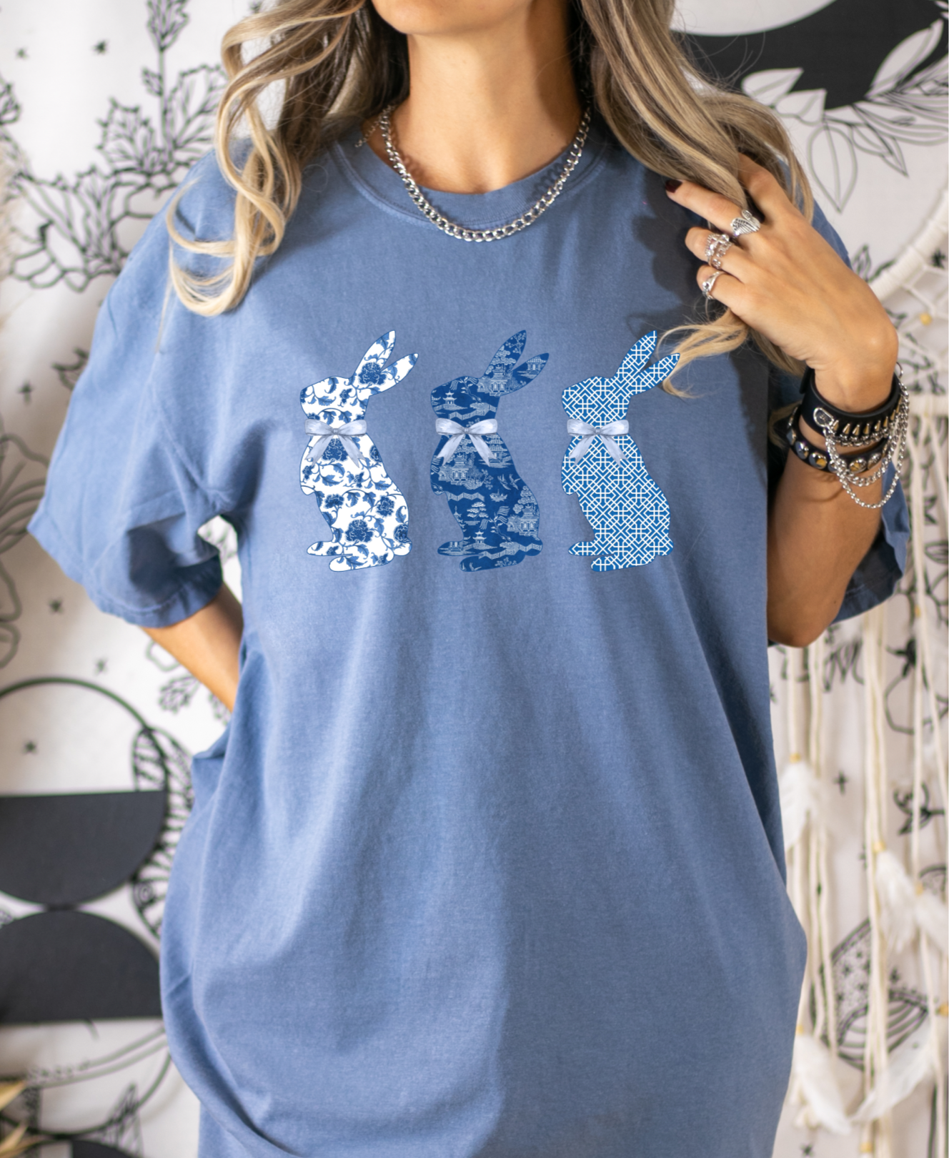 Bunny Chinoiserie Comfort Colors T-Shirt
