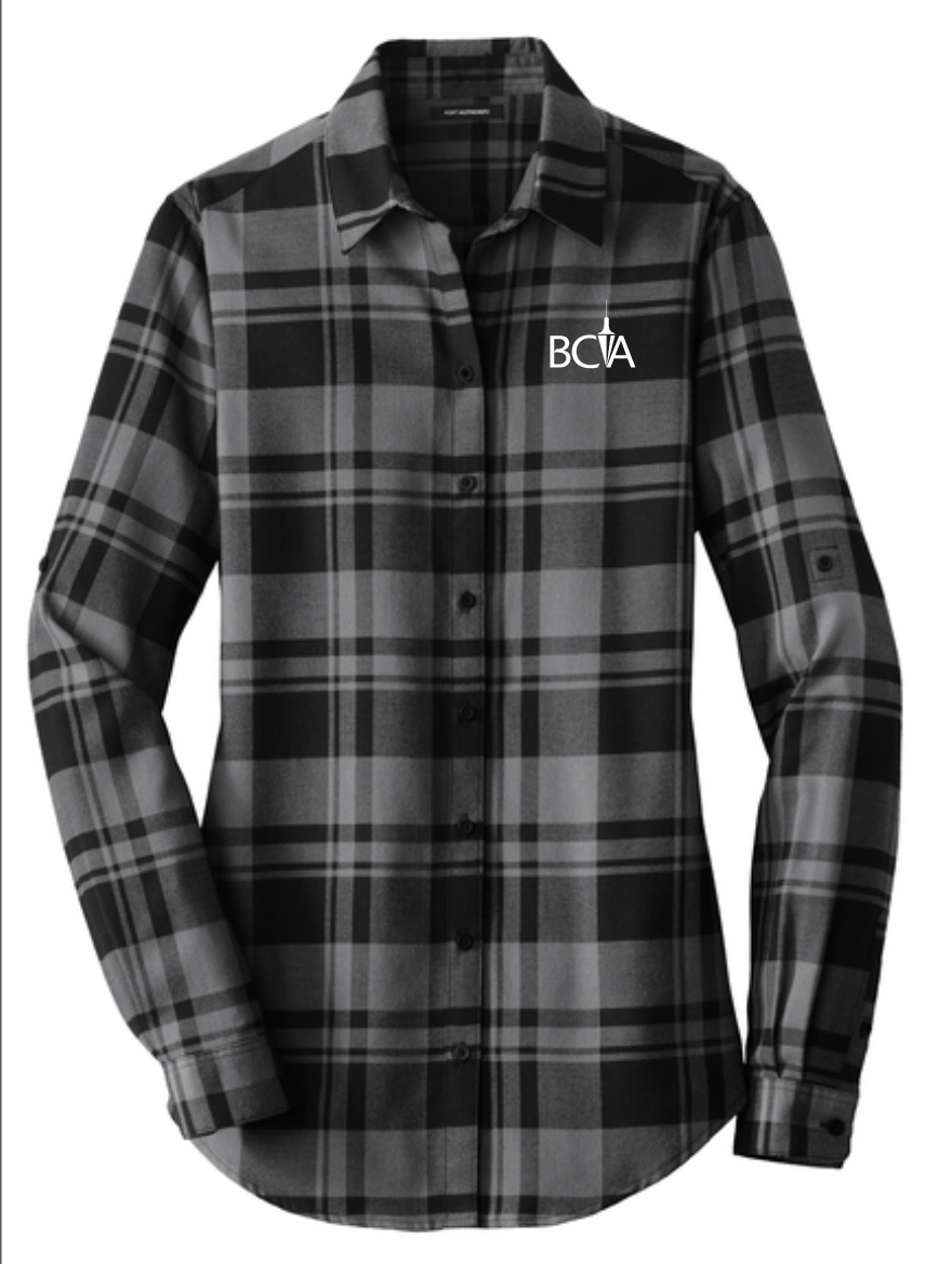 BCA Port Authority® Women's Plaid Flannel Tunic LW668