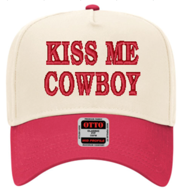 Kiss Me Embroidered Hat