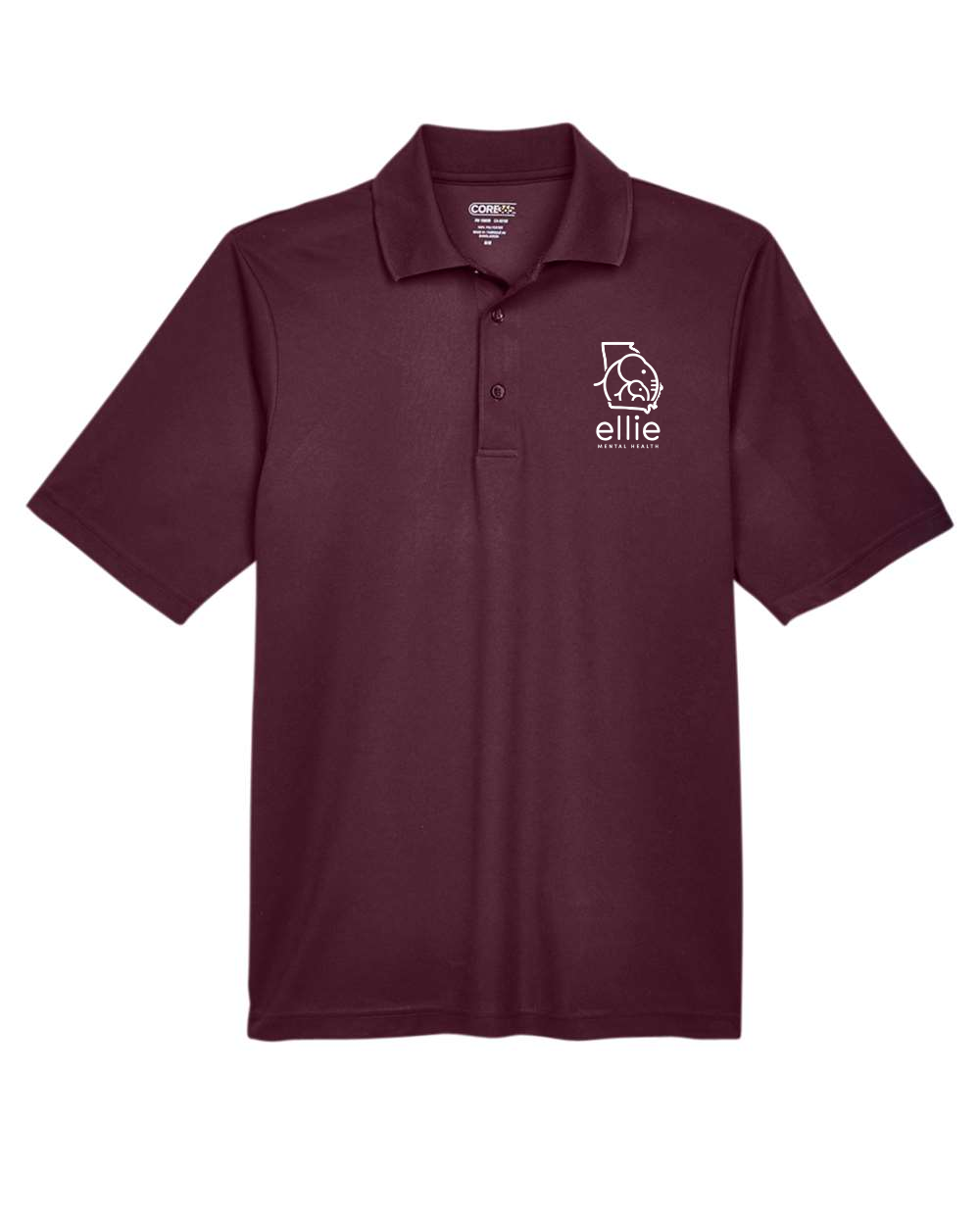 Georgia Logo Ellie Mental Health Short Sleeve Moisture Wicking Polo (88181)