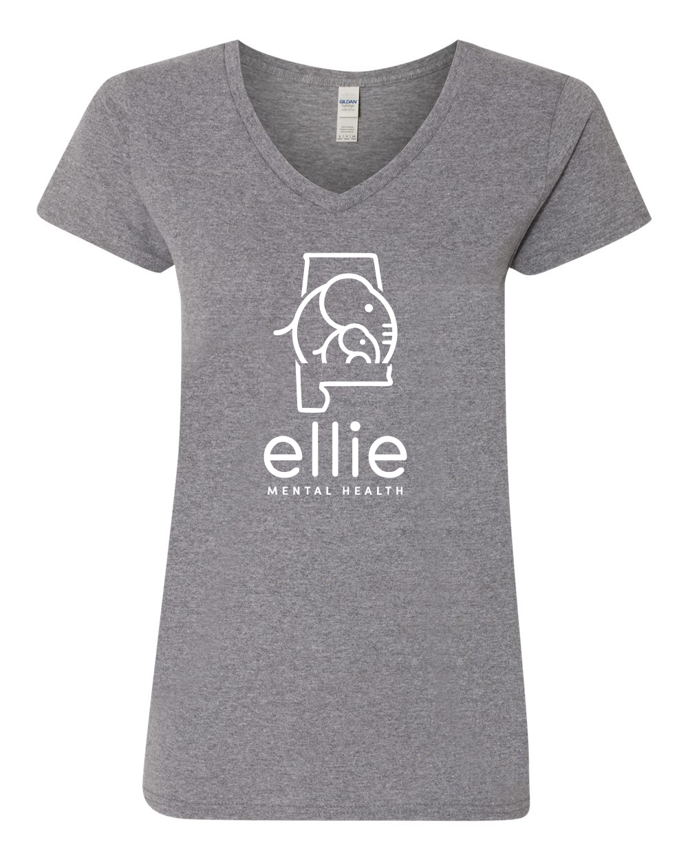 Alabama Logo Ellie Mental Health Short Sleeve V-Neck T-Shirt (5v00L)