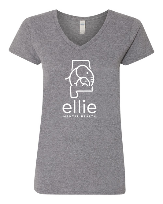 Alabama Logo Ellie Mental Health Short Sleeve V-Neck T-Shirt (5v00L)