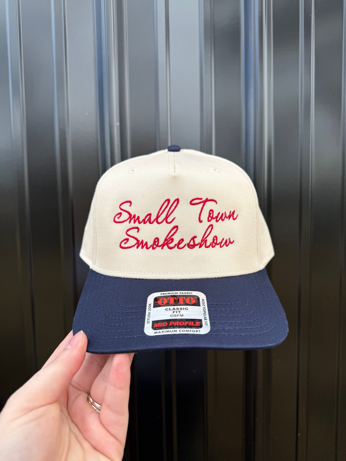 Small Town SmokeShow Cursive Embroidered Hat