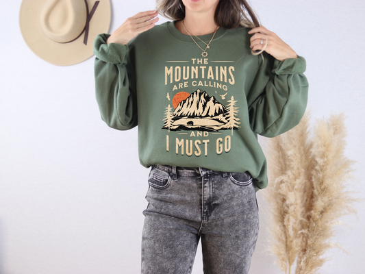 The Mountains are Calling Crewneck Sweatshirt