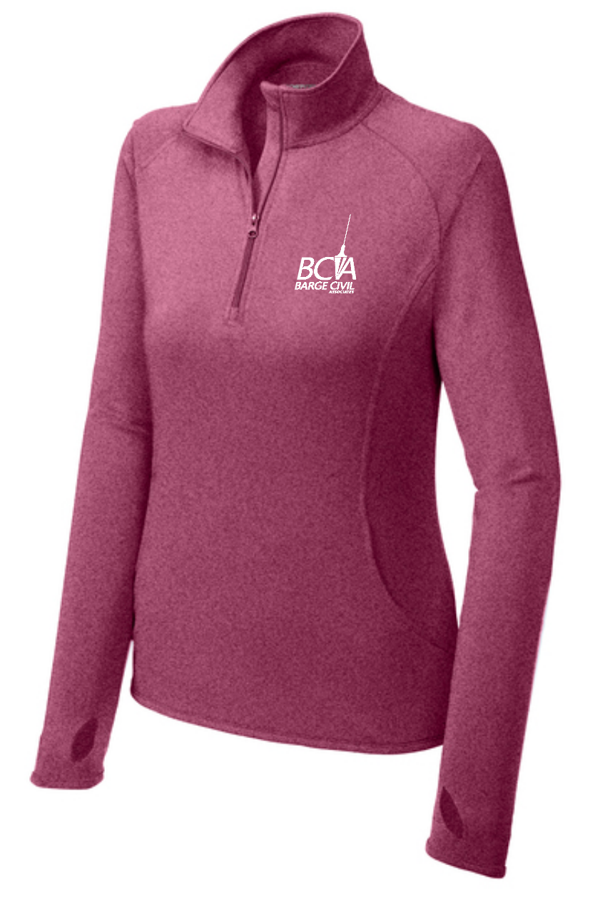 BCA Sport-Tek® Women's Sport-Wick® Stretch 1/4-Zip Pullover LST850