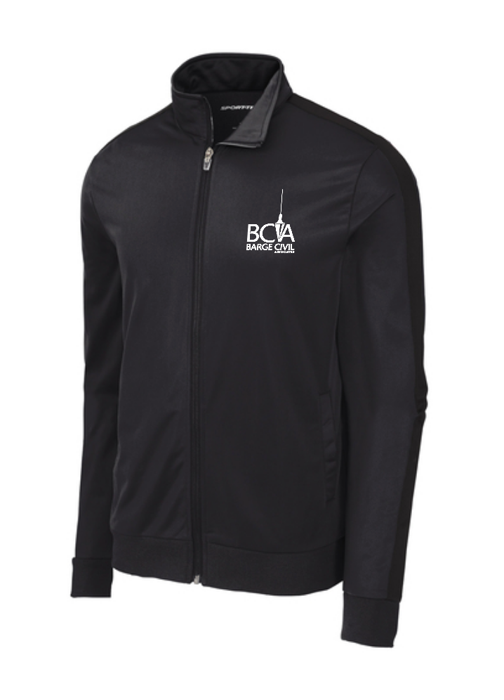 BCA Sport-Tek ® Tricot Sleeve Stripe Track Jacket JST94