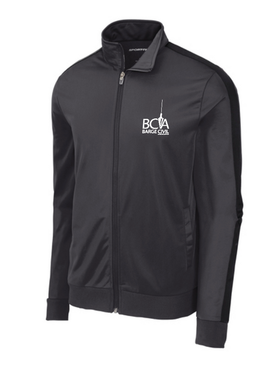 BCA Sport-Tek ® Tricot Sleeve Stripe Track Jacket JST94