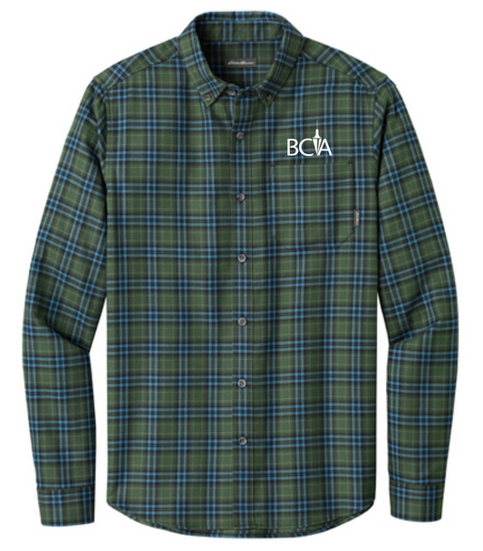 BCA Eddie Bauer® Long Sleeve Favorite Flannel Plaid Shirt EB610