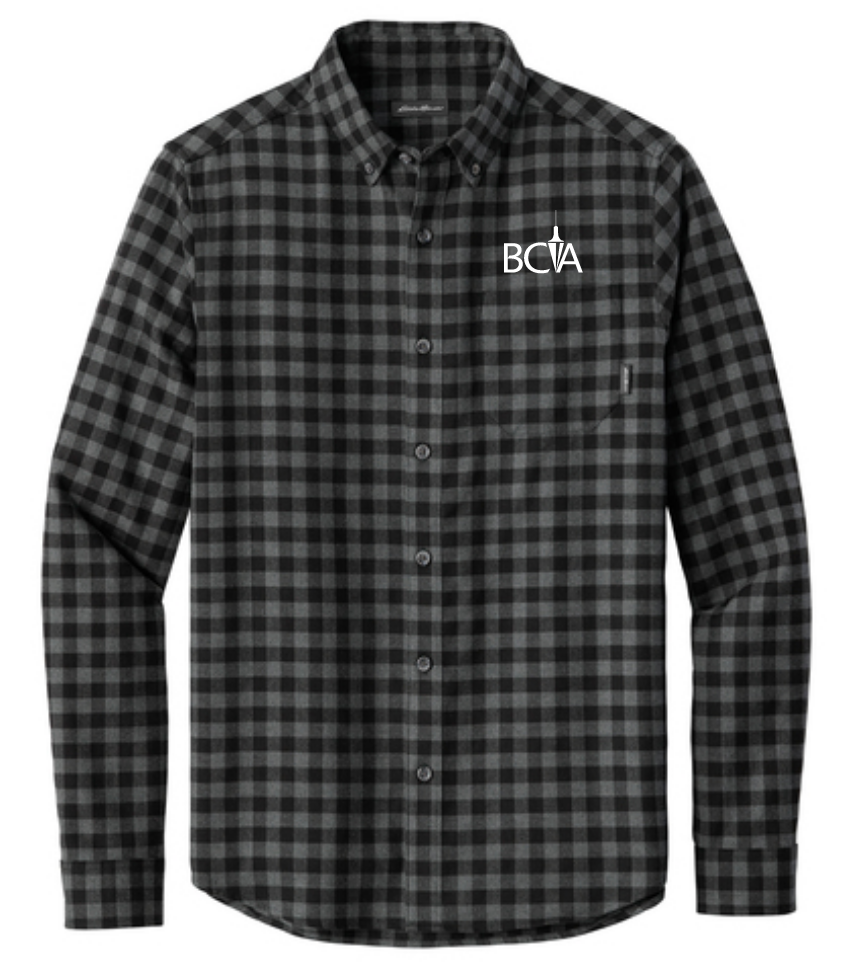 BCA Eddie Bauer® Long Sleeve Favorite Flannel Plaid Shirt EB610