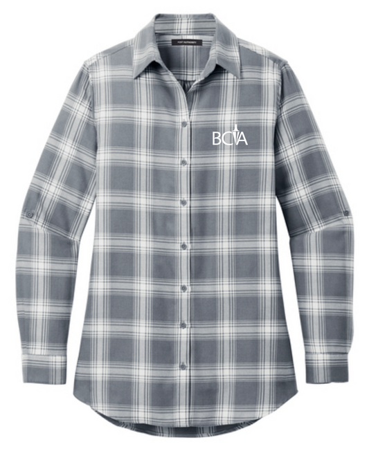 BCA Port Authority® Women's Plaid Flannel Tunic LW668