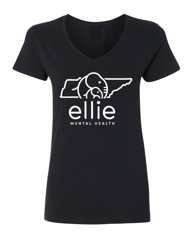 Tennessee Logo Ellie Mental Health Short Sleeve V-Neck T-Shirt (5v00L)