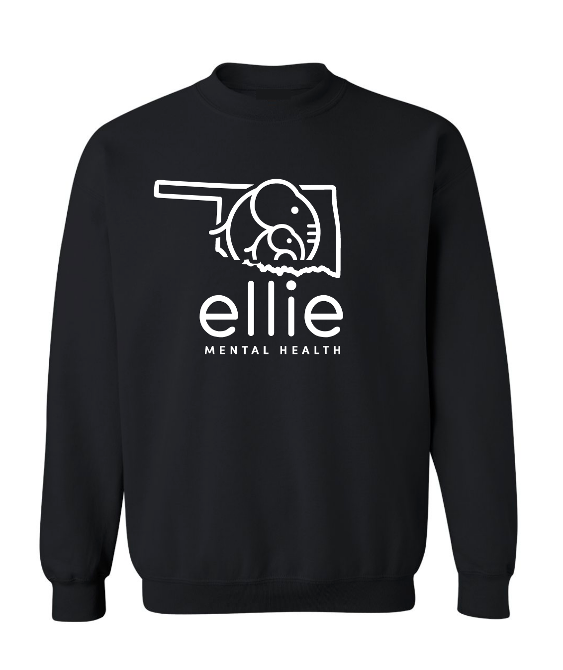 Oklahoma Logo Ellie Mental Health Crewneck Sweatshirt (18000)