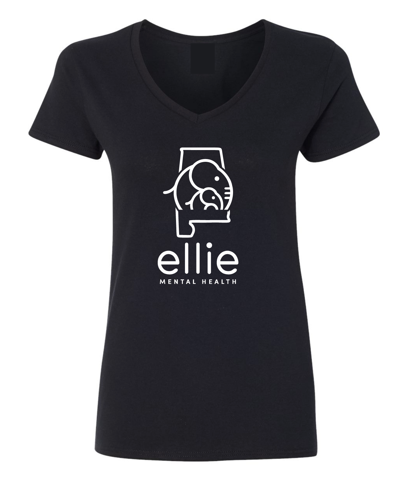Alabama Logo Ellie Mental Health Short Sleeve V-Neck T-Shirt (5v00L)